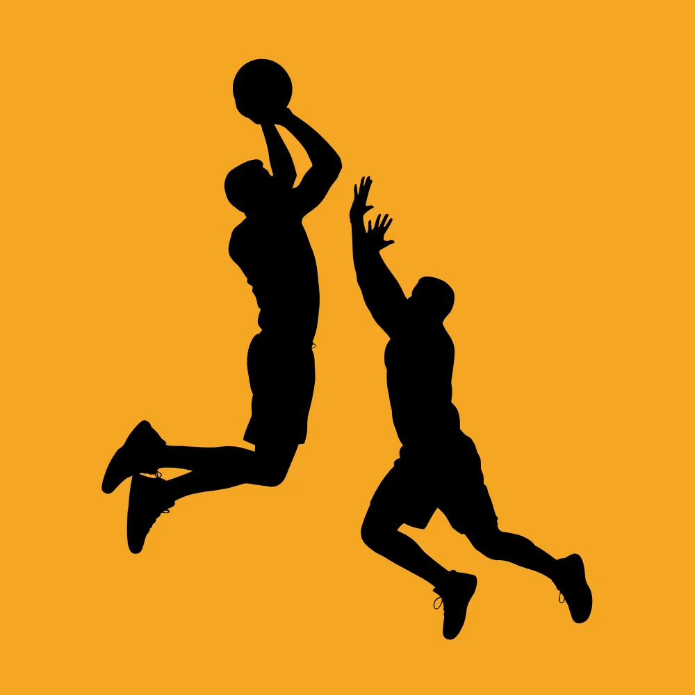 Basketball action shot representing NBA and international basketball betting on CricBet99